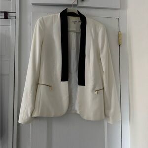 Calvin Klein Cream Blazer with Black Trim